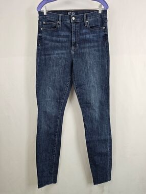 GAP Denim Dark Indigo High Rise Legging Jeans 32" Inseam, Sz 10/30 Tall